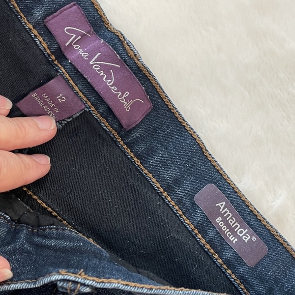 00006‎ Gloria Vanderbilt Amanda Bootcut Jeans Size 12 Indigo - Picture 3 of 6